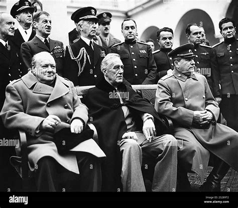 British Prime Minister Winston Churchill, U.S. President Franklin D ...