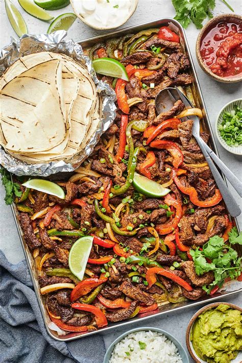 Sheet Pan Steak Fajitas - Grandbaby Cakes