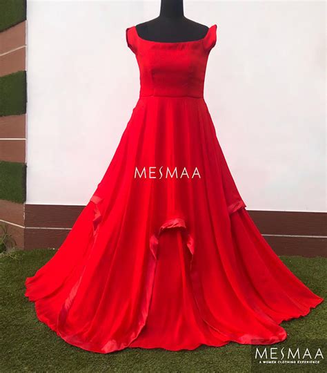 Red layered gown – Mesmaa
