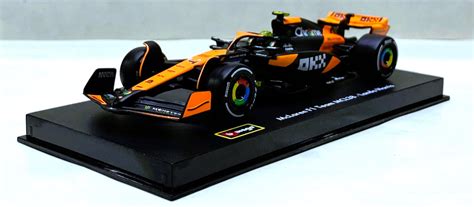 Bburago 2024 F1- Mclaren F1 MCL38 With Driver Figure #4 Lando Norris 1 ...
