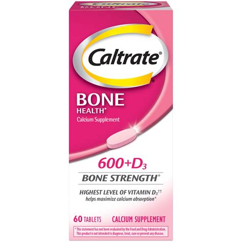 Caltrate 600+D3 Calcium and Vitamin D Supplement Tablets - 60 Count ...
