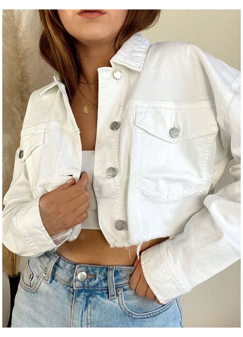 Castaway Cropped White Denim Jacket #white #denim #jacket #style # ...