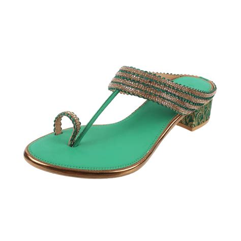 Buy Metro Women Green Beaded Sandals 5-UK (38 EU) (35-4355) at Amazon.in