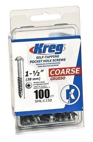Kreg Pocket-Hole Screw 1" Thck No.8x1-1/2" Washer Head #2 Square 100 ...
