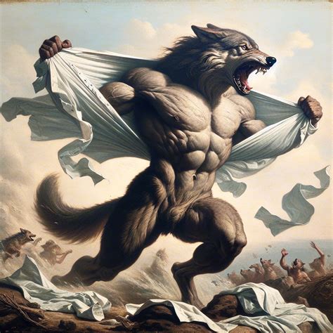 wolf ripping his shirt Blank Template - Imgflip