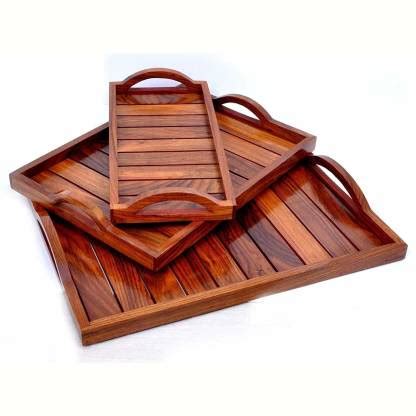 TOUCHWOOD ARTS TRAY SHEESHAM (BROWN) Tray Price in India - Buy ...