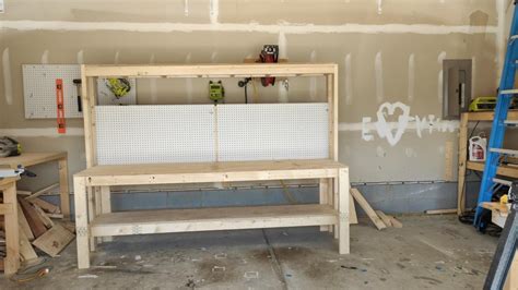 Workbench with pegboard | Ana White