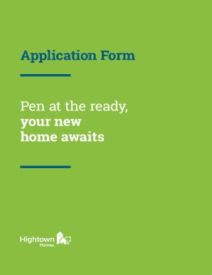 Fillable Online Pen at the ready, your new home awaits Application Form ...