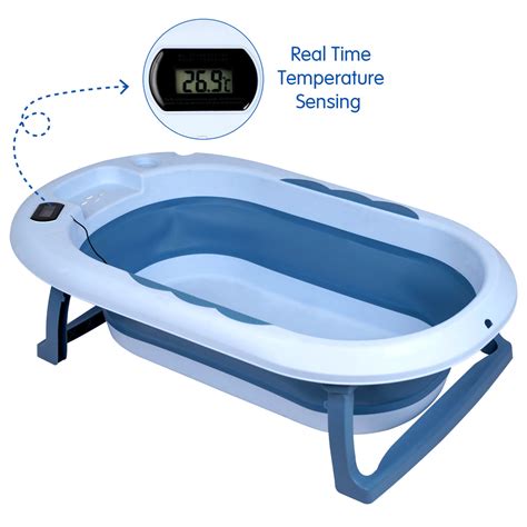 1st Step Folding Bath Tub with Thermometer and Anti-Skid Base for Kids