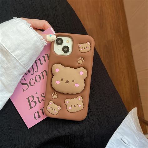 COVERLY Back Cover Compatible For iPhone 15 Soft Silicone 3D Cute ...