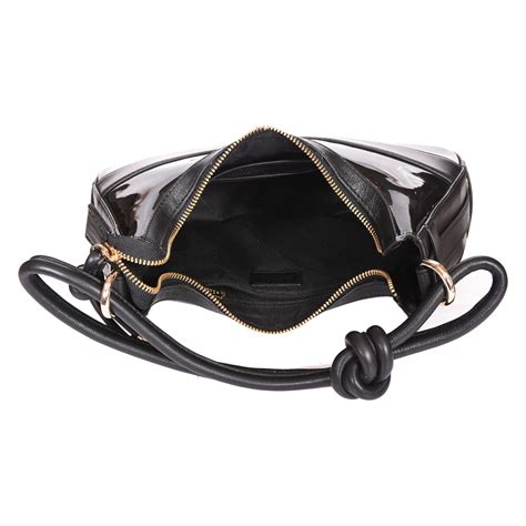 Sassora Premium Patent Leather Women's Hobo Moon Bag
