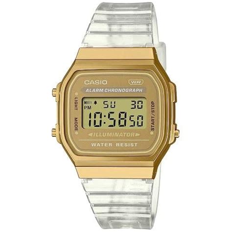 Buy Casio Vintage Digital Gold Dial Unisex A168XESG-9ADF (D307) at ...