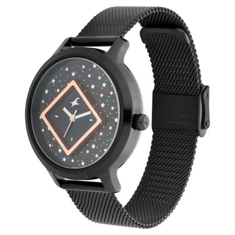 Buy Online Fastrack Fit Outs Quartz Analog Black Dial Metal Strap Watch ...