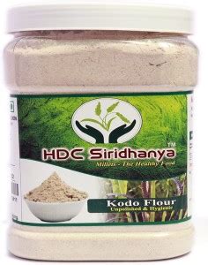 HDC SIRIDHANYA (Unpolished & Organic) Kodo Flour (1kg Per Pack) Pack of ...