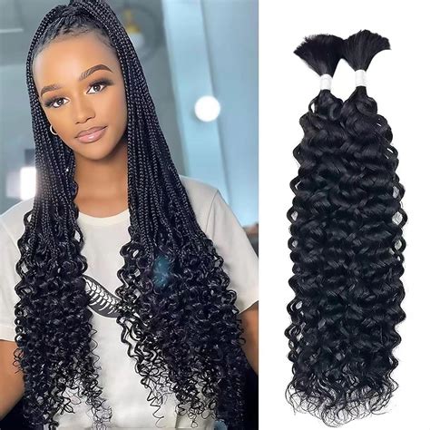 Amazon.com : 26 Inch Water Wave Bulk Human Hair for Braiding No Weft ...