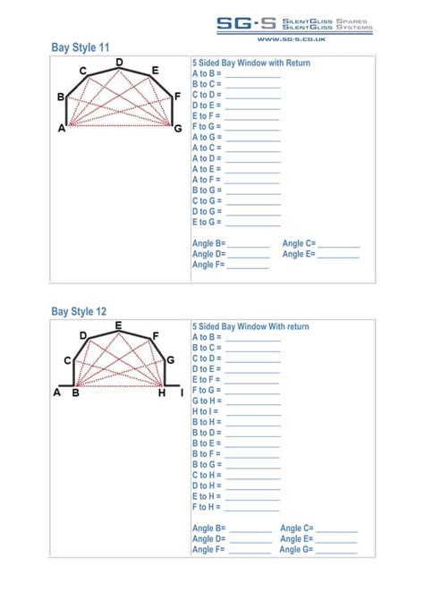 Image result for Bay Window Measurement Worksheet