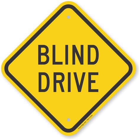 SmartSign "Blind Drive" Sign | 12" x 12" Aluminum : Amazon.in ...