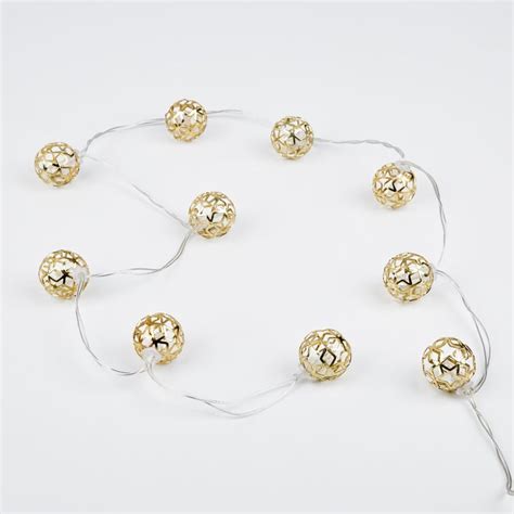 Buy Serena Slice Moroccan Balls LED String Lights - 10 Bulbs from Home ...