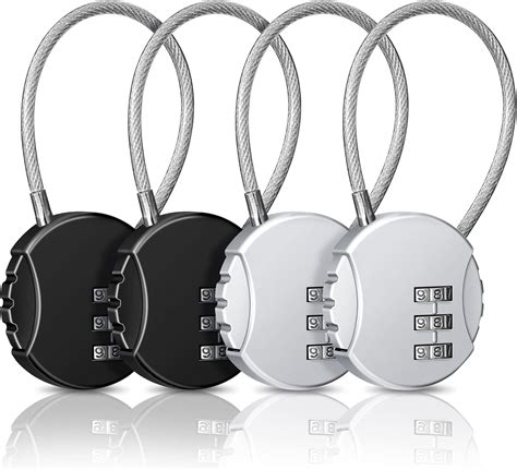 Buy 4 Pieces 3 Digit Combination Locks Combo Number Locks Luggage Lock ...