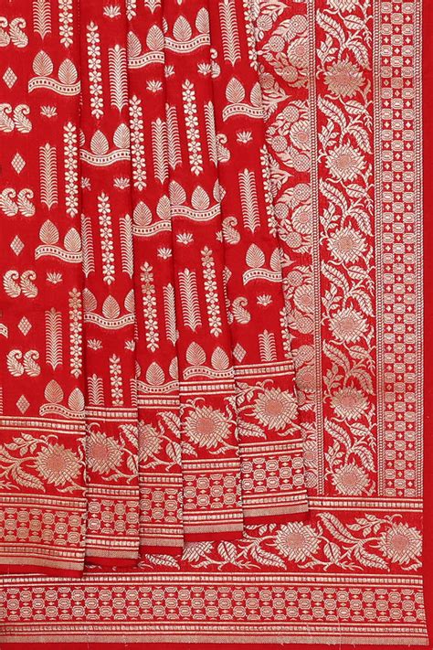 Banarasi Silk Red Saree – Kalanjali