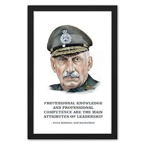 Ritwika's Modern Wall Art Of Sam Manekshaw Artwork with Motivation ...