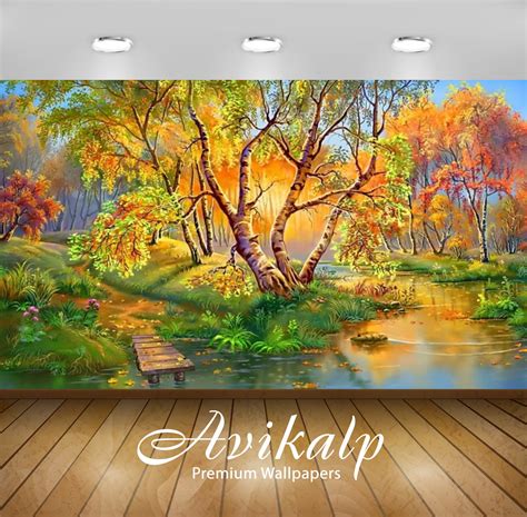 Avikalp Exclusive Awi2400 Autumn Beautiful Landscape Nature Birch Tree ...