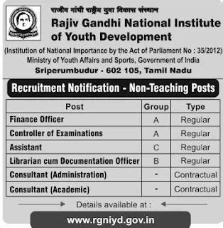 RGNIYD Recruitment 2025 Apply for Non Teaching Vacancies