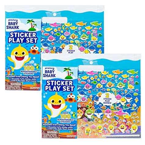 Buy Baby Shark Sticker Play Set Bundle Pack by Horizon Group USA, 2 ...