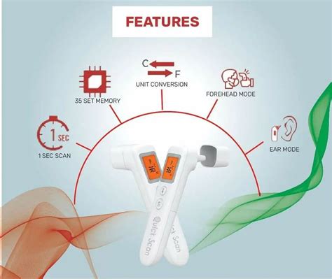 Quick Scan Non Contact Digital Forehead, Ear Infrared Thermometer