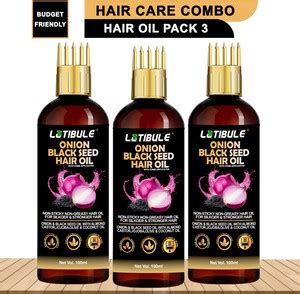 Latibule Black seed onion hair oil-with comb applicator- controls hair ...