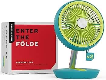 NUUK FOLDE v2 Personal Rechargeable Fan | Cordless, 7-Inch | Folds 180 ...