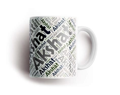 Buy Tee Mafia Personalised Name Akshat White Mug with Print| 11Oz ...
