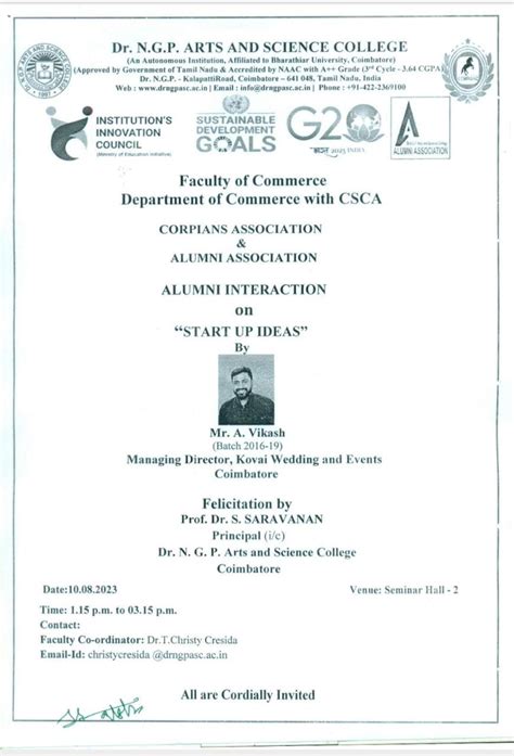 Best Arts College in Coimbatore - Dr.N.G.P. Arts and Science College