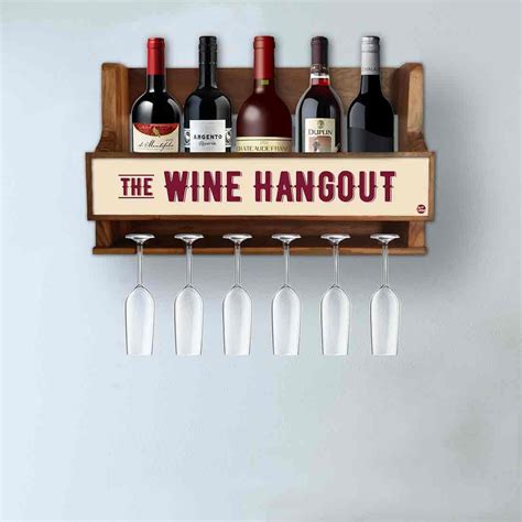 Wall Mounted Wooden Wine Glass Rack Holder for Living Room – Nutcase
