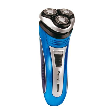 Kemei Rechargeable Electric Triple Floating Blade Heads Beard Trimmer ...