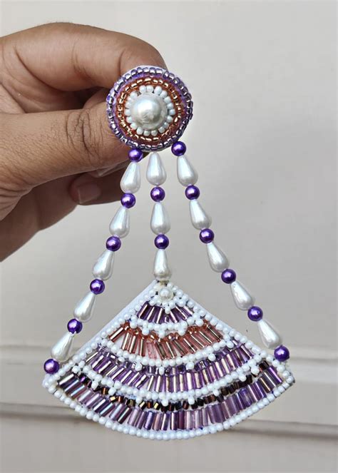 Get Beaded Triangular Design Embroidered Drop Earrings at ₹ 750 | LBB Shop
