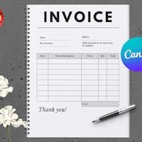 Buy Tea Shop Invoice Template – Editable Printable Form (canva Template ...