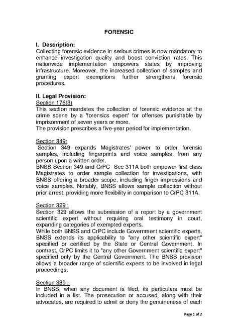 Forensic Evidence Collection: Legal Provisions & Implementation (2024 ...
