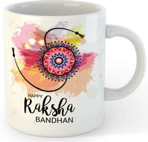 P89M Gift Happy Raksha Bandhan For Brother And Sister 08 Ceramic Coffee ...