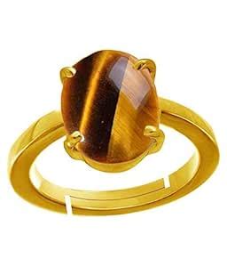 Akshita gems Crystal Natural Tiger's Eye Adjustable Ring 8.25 Ratti - 7 ...