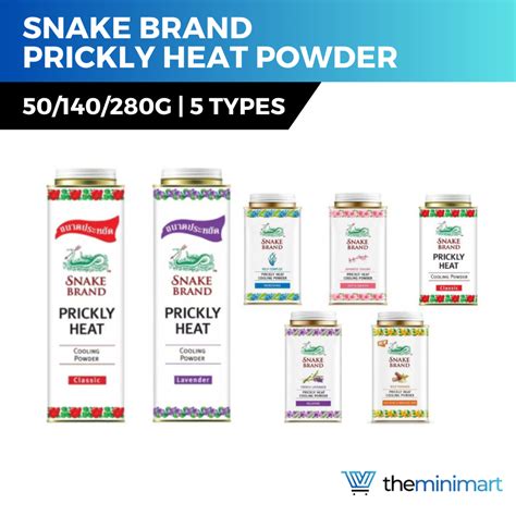 Snake Brand Prickly Heat Powder 50g 140g 280g - Thailand, Cooling ...