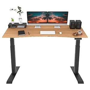 FLEXISPOT E8 Dual Motor 3 Stages Bamboo Electric Standing Desk 78x30 ...