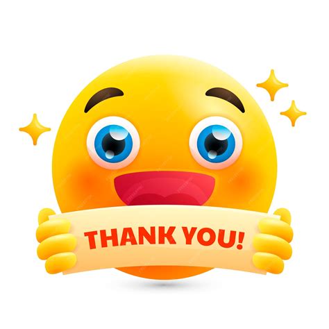 Premium Vector | Thank you emoji illustration