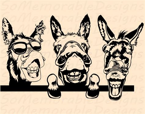 Buy Donkeys Svg, Donkeys Svg File for Cricut, Donkeys Print Tshit ...