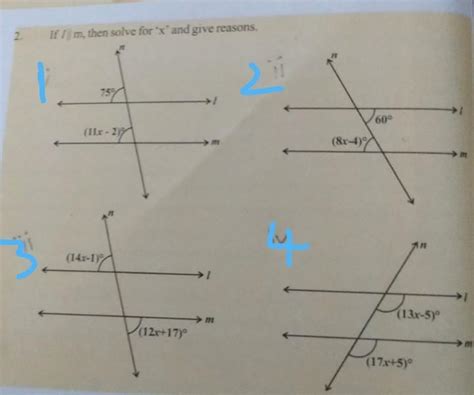 iif parallel to , then solve for "x" and give reasons - Brainly.in