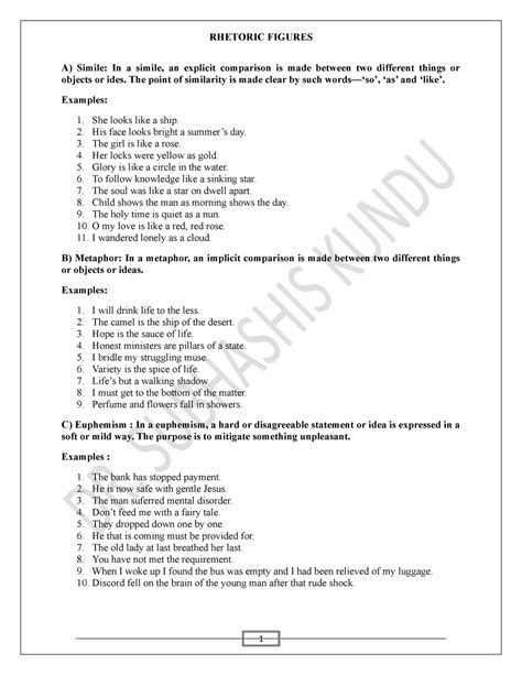 Rhetoric examples - All figures of speech - A) Simile: In a simile, an ...