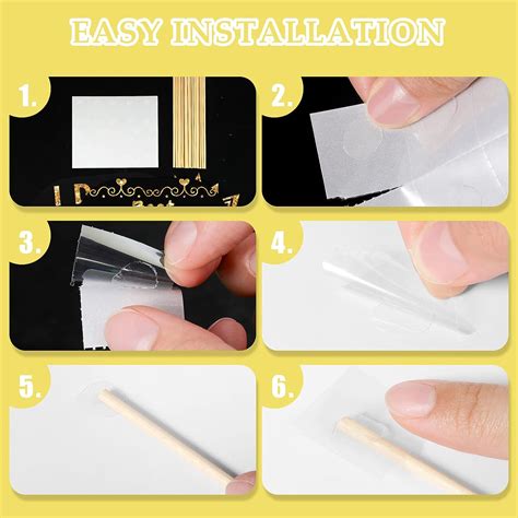 Buy 24 Pieces Photo Props Birthday Photo Booth Props with Stick Gold ...