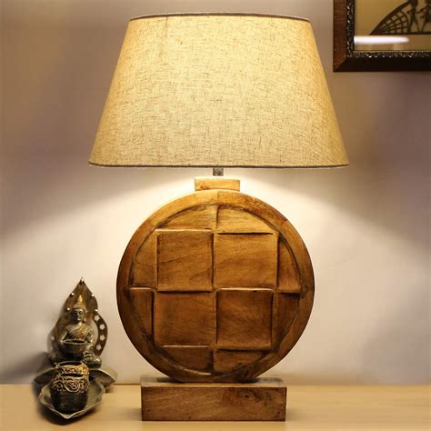 Buy Lite 69 Sherwood Handcrafted Wooden Table Lamp (Multicolour) Online ...