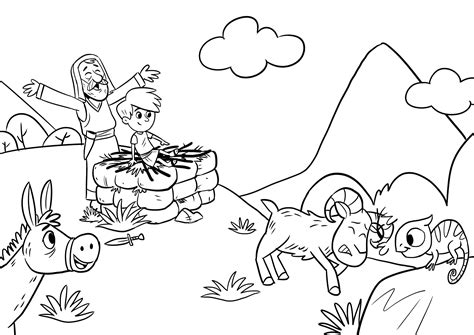 Abraham Isaac And Jacob Coloring Pages - Free Coloring Pages
