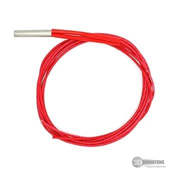 3D Innovations Heater Cartridge 12V 40W Red Wire for Extruder: 1 Meter ...